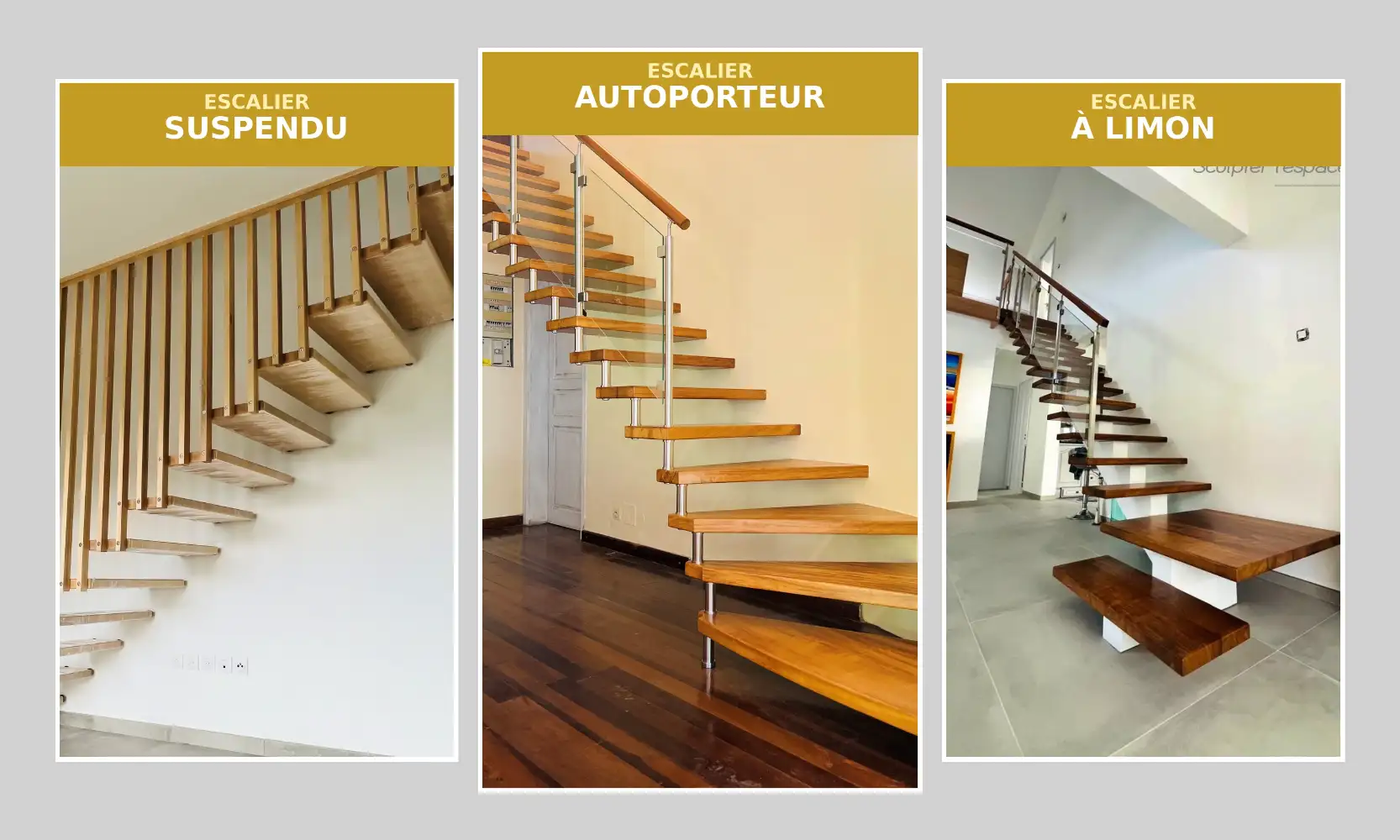 Escalier suspendu, autoporteur ou à limon : quel type d&rsquo;escalier choisir pour votre intérieur ?